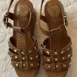 Vince Camuto Tan Studded Sandals